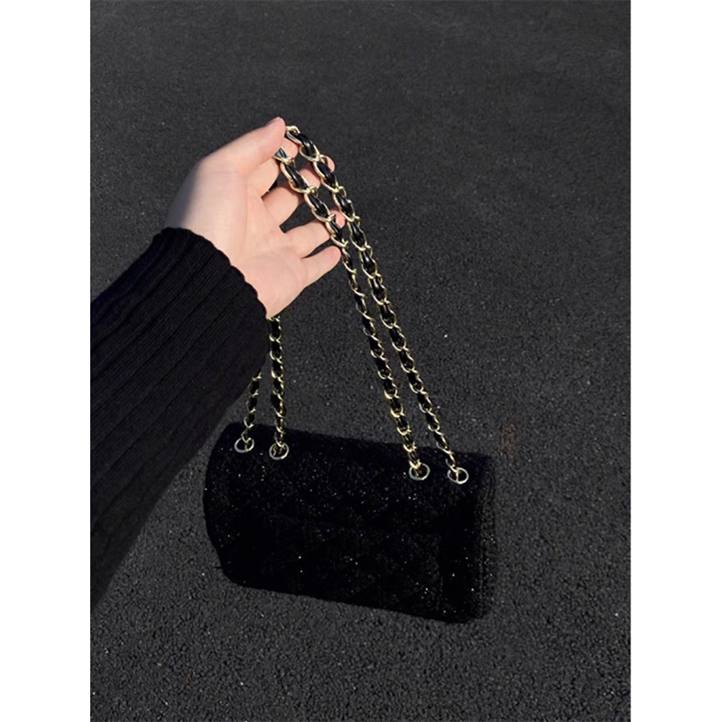 TÚI ĐEO VAI VẢI TWEED SỢI KIM TUYẾN - THỜI TRANG NỮ