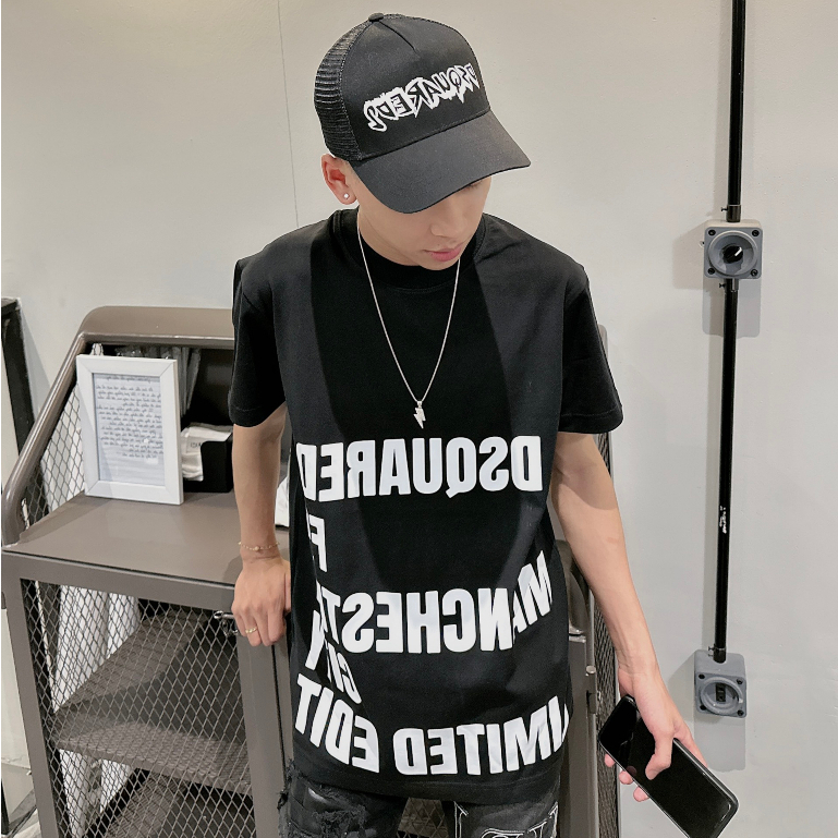 Áo Thun Nam DSQ 082 Hình In Nhiệt Cao Cấp Chất Liệu Cotton 2 Chiều Thoáng Mát Thấm Hút Mồ Hôi Phù Hợp Cho Nam