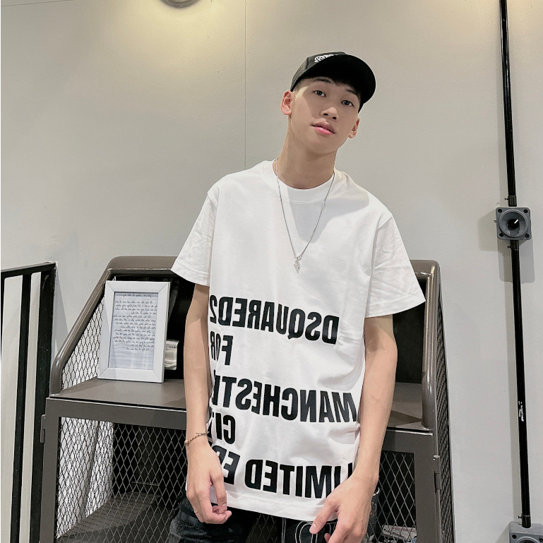 Áo Thun Nam DSQ 082 Hình In Nhiệt Cao Cấp Chất Liệu Cotton 2 Chiều Thoáng Mát Thấm Hút Mồ Hôi Phù Hợp Cho Nam