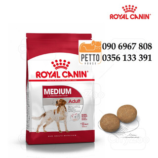 Royal Canin Medium Adult 4kg hạt khô thức ăn cho chó trưởng thành trên 12 tháng tuổi sản xuất tại pháp