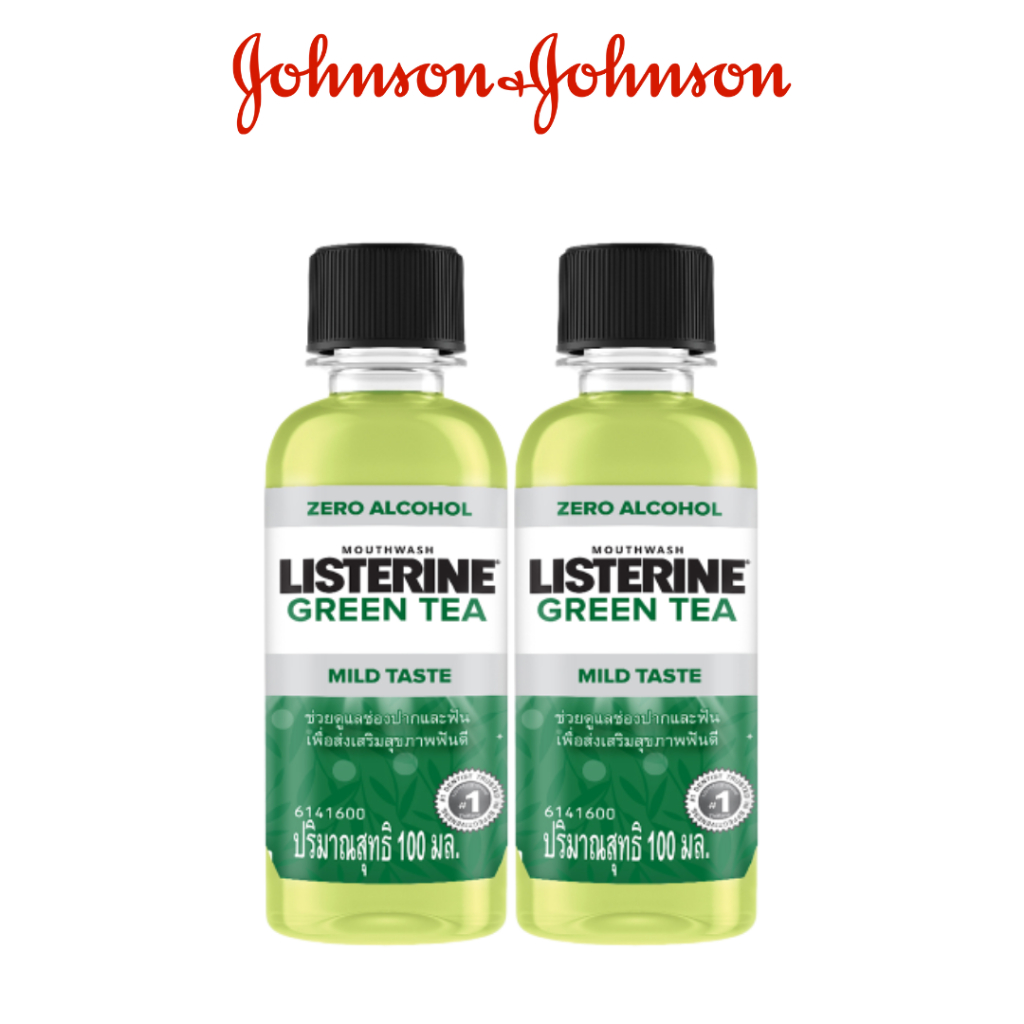 [GIFT] Combo 2 Nước súc miệng ngừa sâu răng vị trà xanh không cay Listerine Natural Green Tea 100ml/chai