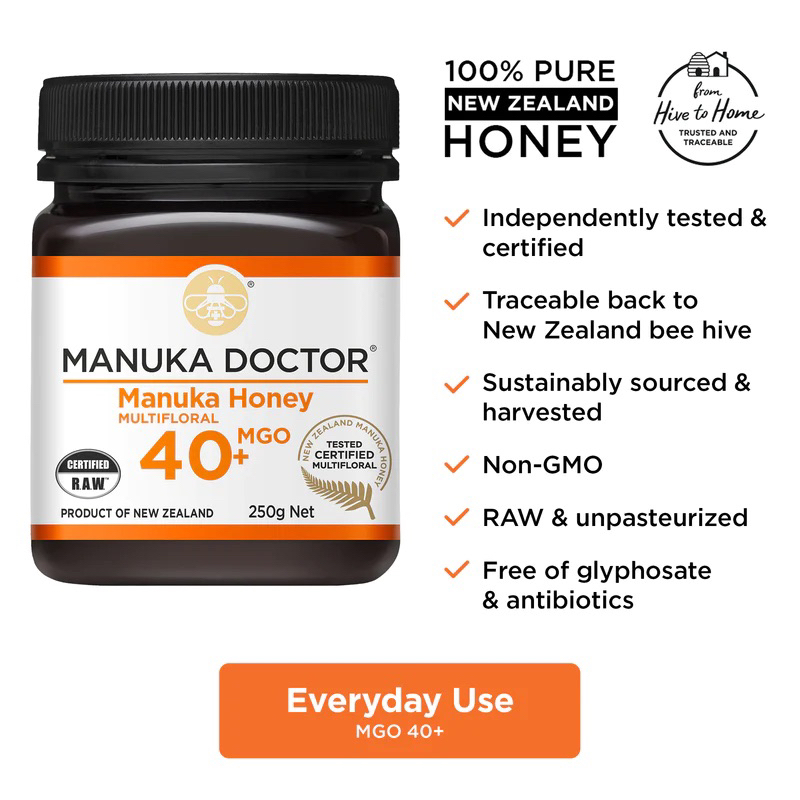 Mật Ong Manuka Doctor MGO 40+ 250g - 500g