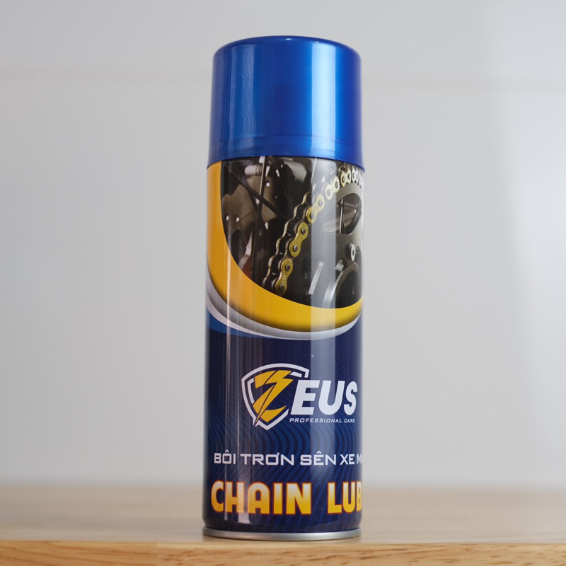 Chai xịt dưỡng sên Zeus - Vệ sinh sên xe máy Zeus - Làm bóng dàn nhựa nhám vỏ xe Zeus