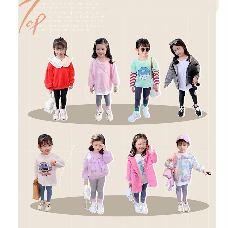 Quần legging cho bé chất thun lạnh co giãn nhiều màu sắc