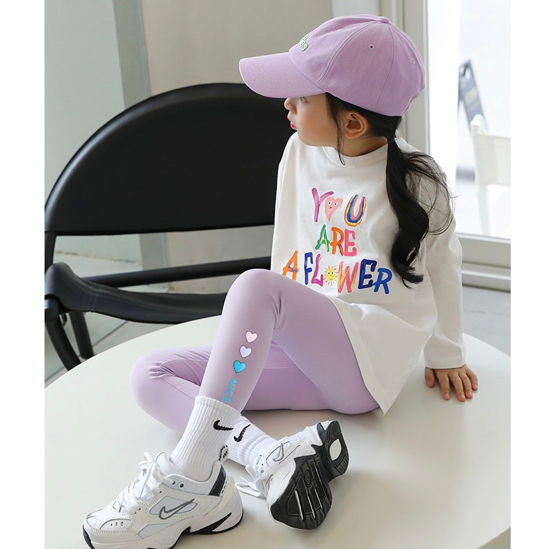 Quần legging cho bé chất thun lạnh co giãn nhiều màu sắc