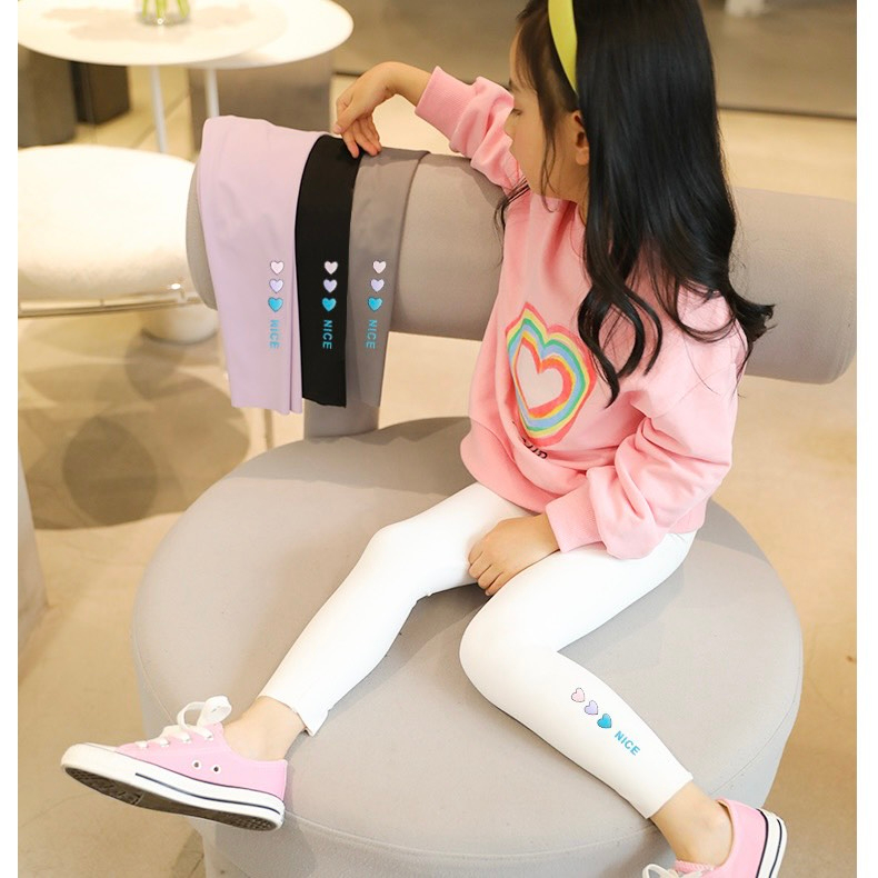 Quần legging cho bé chất thun lạnh co giãn nhiều màu sắc