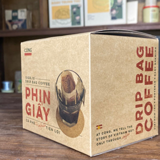 Cà phê phin giấy Cộng Cà Phê 10 gói x 10 gr
