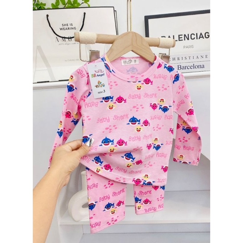 Bộ dài tay thu đông bé gái size đại chất cotton xuất Nhật mịn đẹp