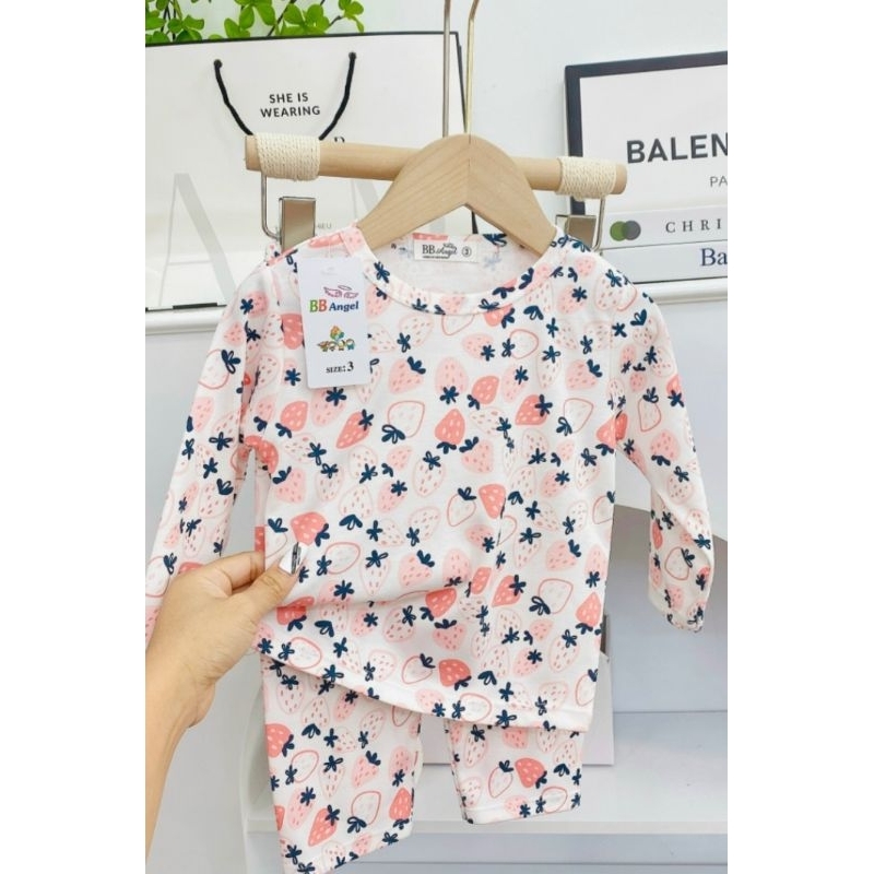 Bộ dài tay thu đông bé gái size đại chất cotton xuất Nhật mịn đẹp