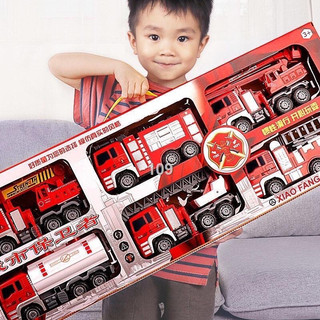 Bộ đồ chơi 6 xe cứu hoả cỡ lớn cho bé- xe đồ chơi cứu hoả