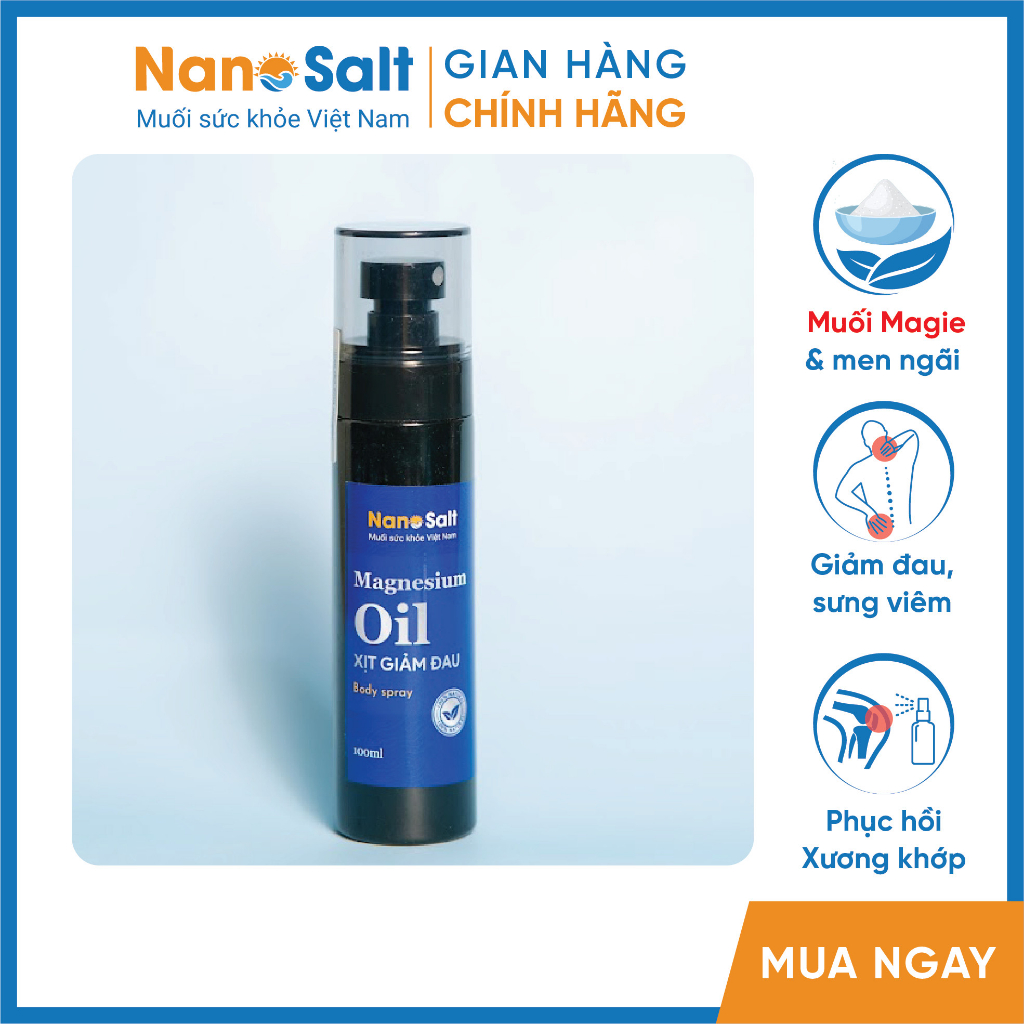 Dầu Magie | Xịt Giảm Đau - Giảm đau nhức xương khớp, cổ, vai, gáy | Giảm đau nhanh hiệu quả tức thì