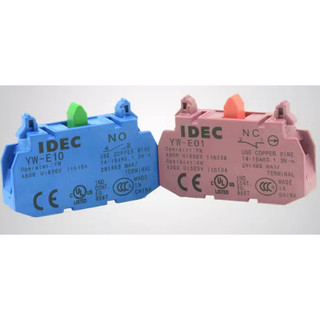 Tiếp điểm phụ 1 no, 1nc dùng cho dòng yw ø22 idec: yw-e10 , yw-e01