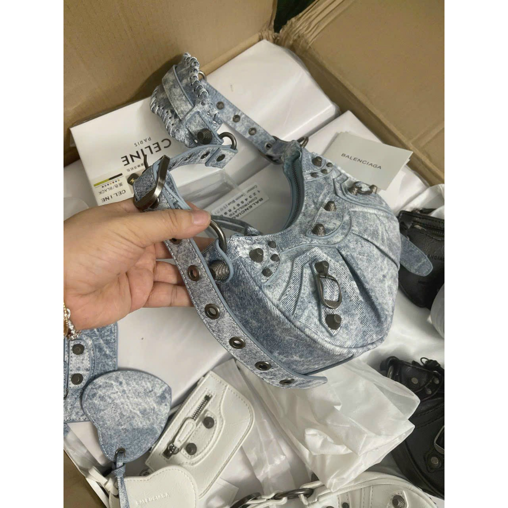 Túi Kẹp Nách BaIen Kèm Ví Quai Đeo Chéo Gương Soi Full Tag Mac