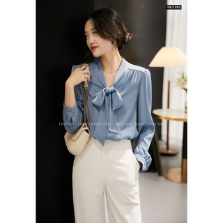 [EVIS.VN] Áo sơ mi công sở chất lụa mát sang chảnh TK2182 (ẢNH THẬT HÌNH CUỐI)