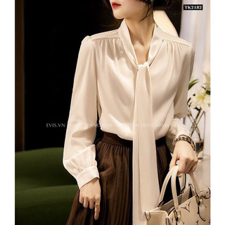 [EVIS.VN] Áo sơ mi công sở chất lụa mát sang chảnh TK2182 (ẢNH THẬT HÌNH CUỐI)
