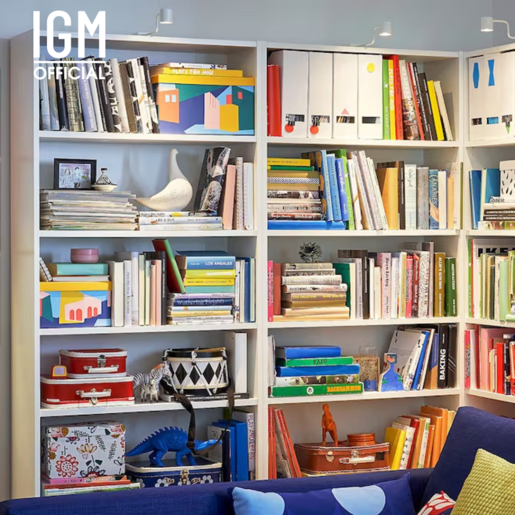 Kệ Sách Billy IGM 6 Tầng Cao 2m15 Rộng 70cm Sâu 28cm Chất liệu MDF phủ Melamine Cao Cấp