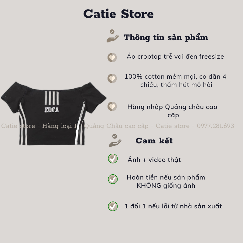 Áo croptop trễ vai ngắn tay chất thun cotton đen nữ , áo thun cộc tay nữ trễ vai sexy 2023