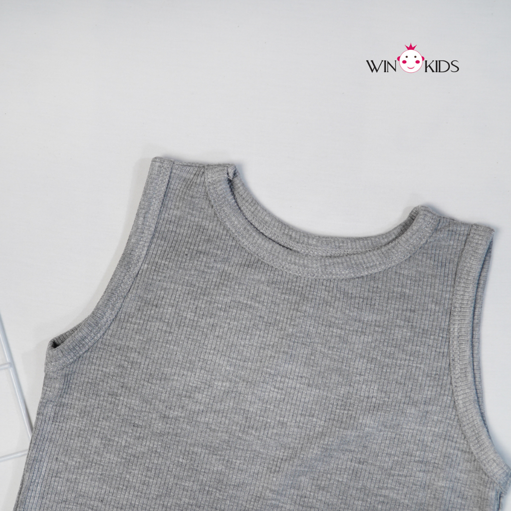 Áo croptop sát nách bé gái ba lỗ ôm body thun cotton 10-40kg Thời trang trẻ em WINKIDS