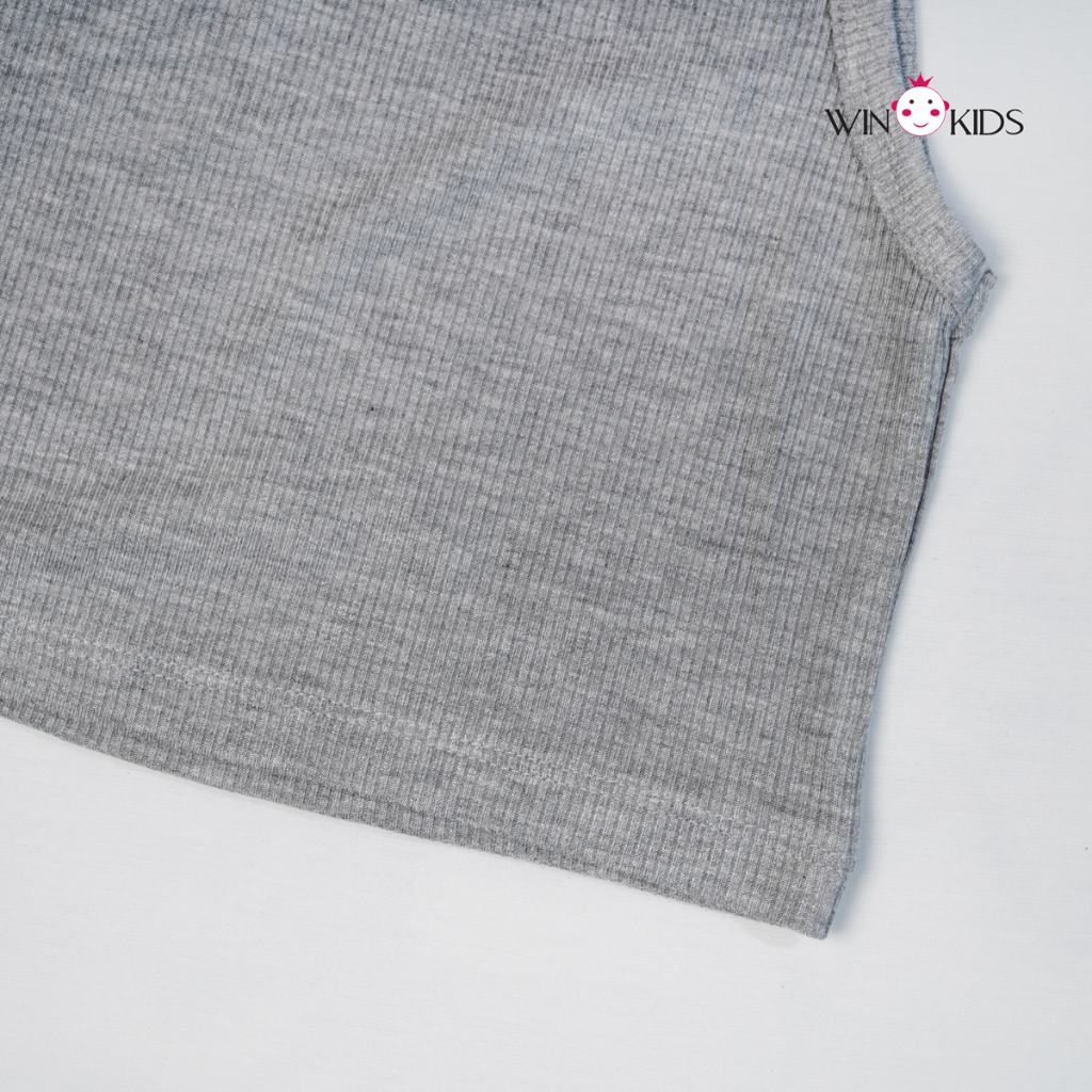 Áo croptop sát nách bé gái ba lỗ ôm body thun cotton 10-40kg Thời trang trẻ em WINKIDS