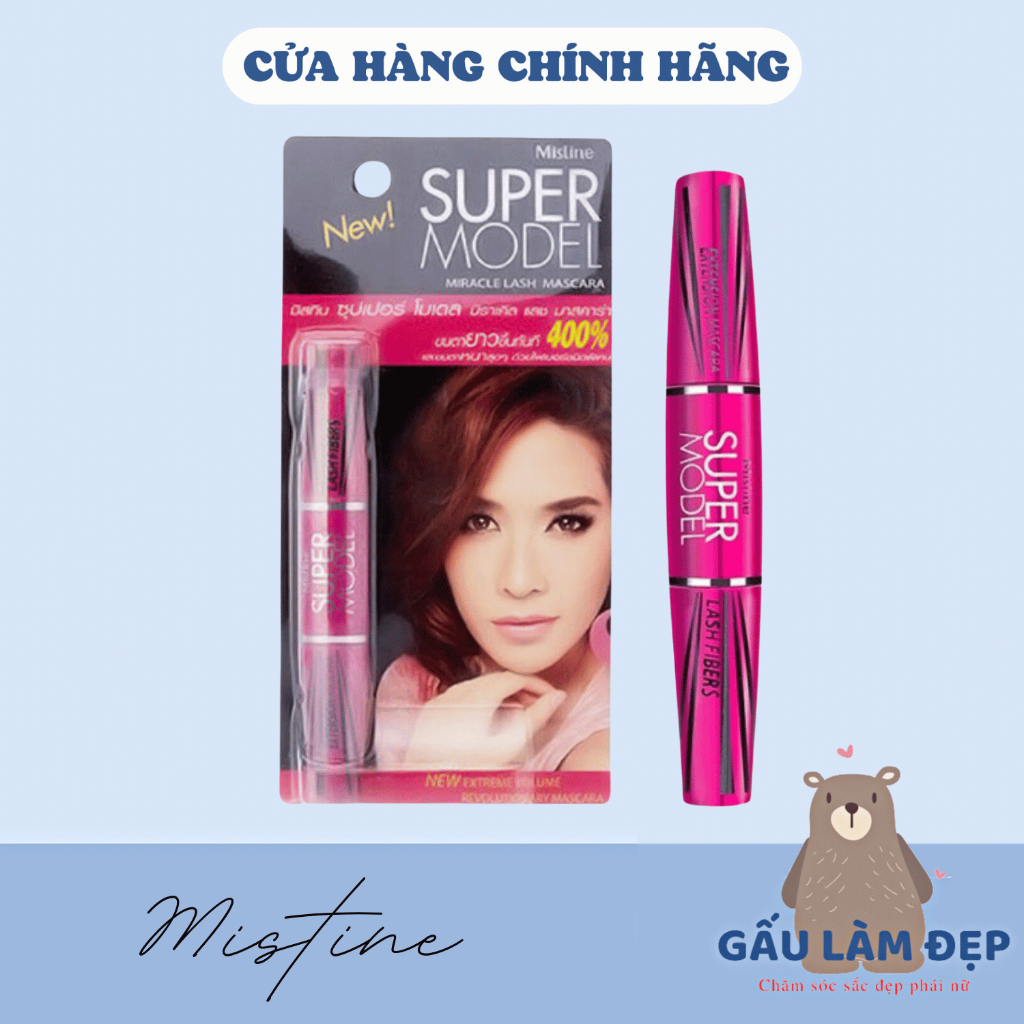 Chuốt Mascara Làm Dày, Dài Mi Thái Lan Mistine Super Model
