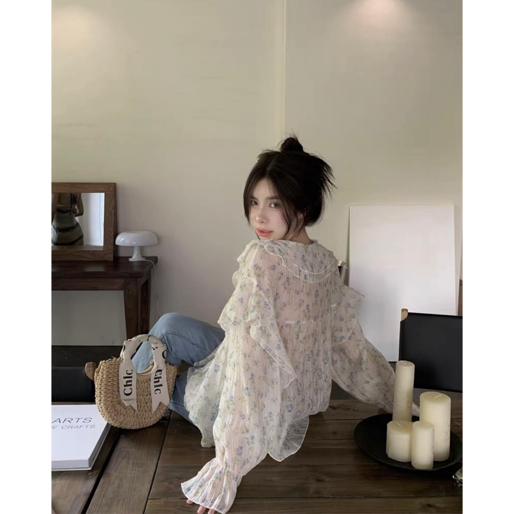 Áo SM voan bông xếp bèo 5362 (080601)
