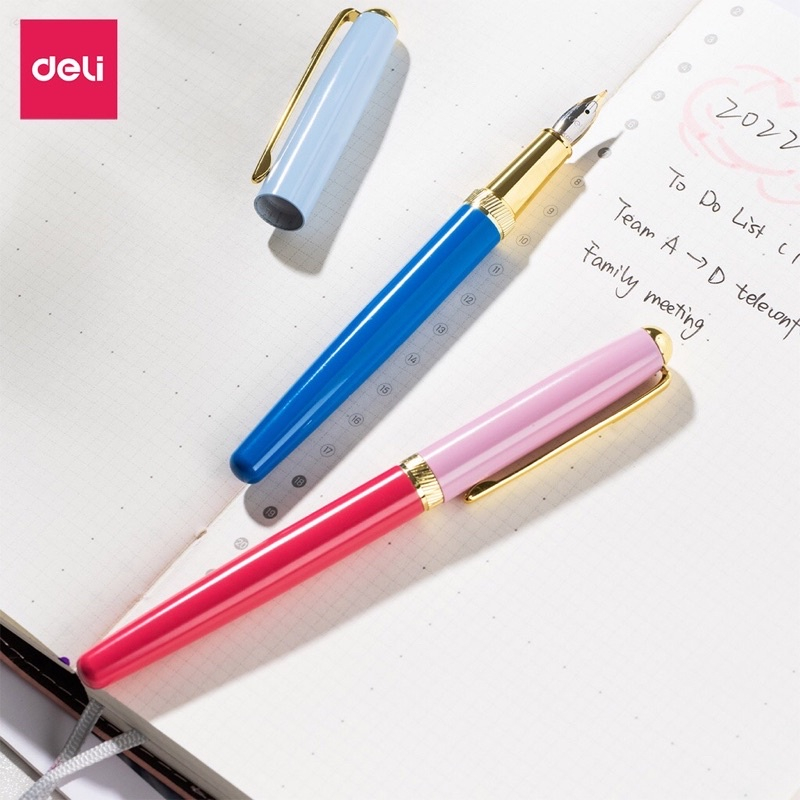 Bút máy kim loại Deli Q890 - Thiết kế trẻ trung, ngòi bút chất lượng cao, màu sắc hiện đại 890 - Có hộp đựng - CQ890