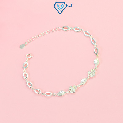 Lắc tay nữ bạc hình chiếc lá 3 cánh đẹp LTN0385 - Trang Sức TNJ