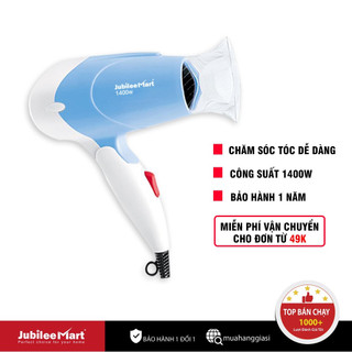 Máy sấy JUBILEE MART cầm tay du lịch CÓ THỂ GẤP GỌN Công suất 1400W Vận hành êm ái nhanh khô tóc