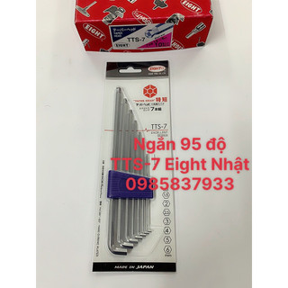 Bộ lục giác 7 chiếc đầu bi 1.5-6 mm chân ngắn 95 độ TTS-7 Eight Nhật tại Máy cầm tay NTT bảo hành dài hạn dễ sử dụng