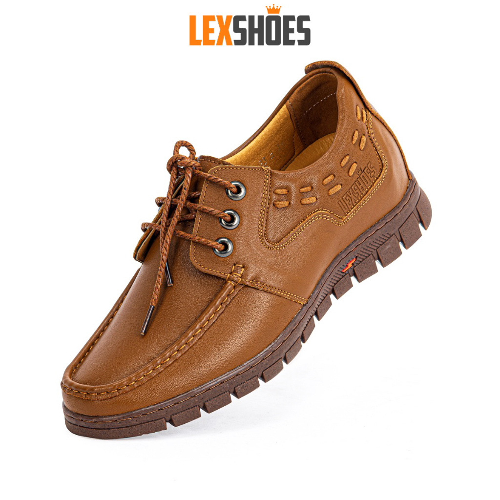 Giày tăng chiều cao bí mật LEXSHOES giày da bò LEX23 cao cấp bảo hành 2 năm