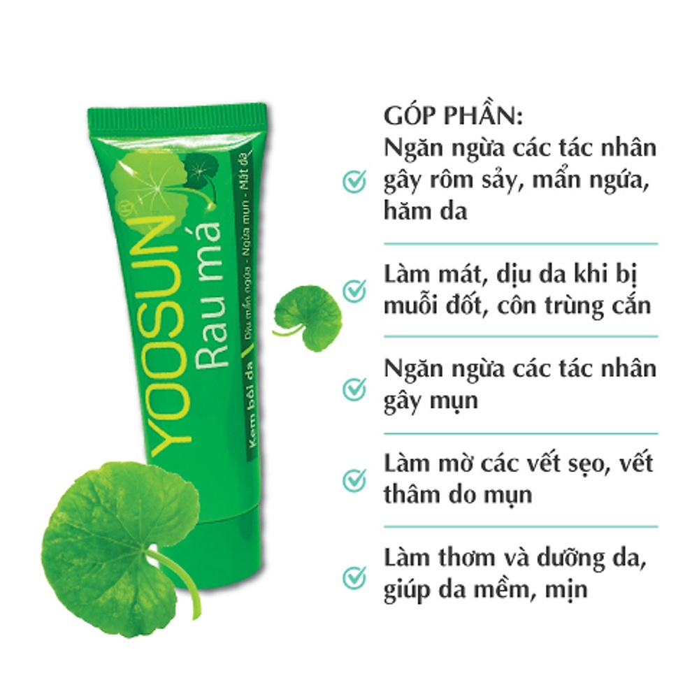 Kem Yoosun Rau Má - Giúp ngăn ngừa rôm xảy, mẩn ngứa, hăm da, diu vết muỗi đốt côn trùng cắn, dưỡng ẩm cho bé (TUÝP 50g)