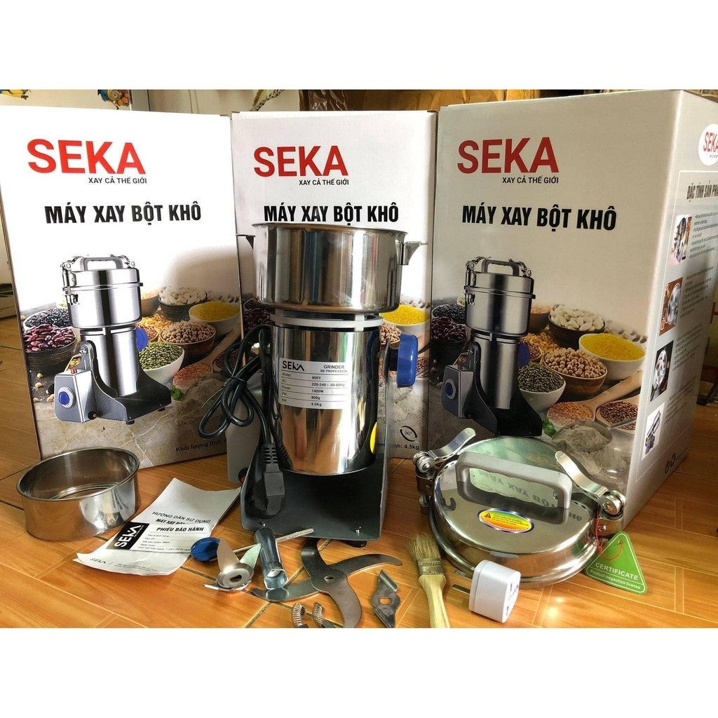 Máy xay bột khô đa năng Seka SK200, Nghiền Đồ Khô, Bột Siêu Mịn, Xay thịt - Dung Tích 1200ml Sunrise Digital