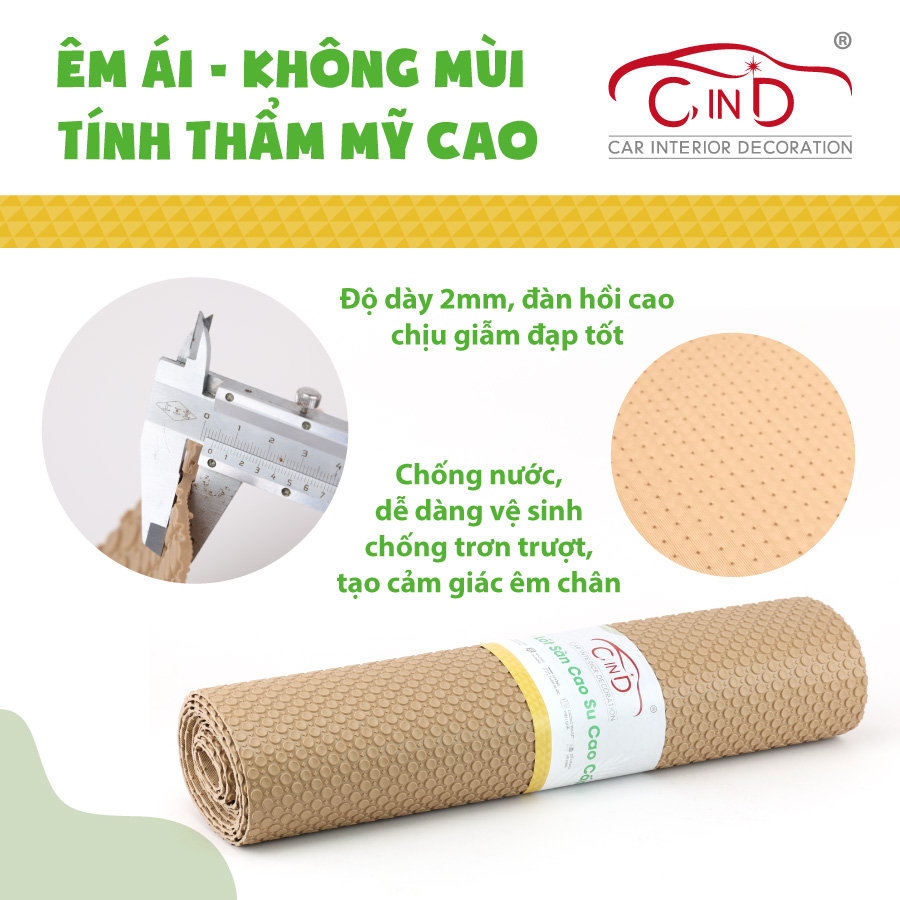 Thảm Lót Sàn Ô Tô Cuộn Dày CIND HB008A-B cho xe 4 chỗ, 5 chỗ và 7 chỗ - Nhập Khẩu Chính Hãng