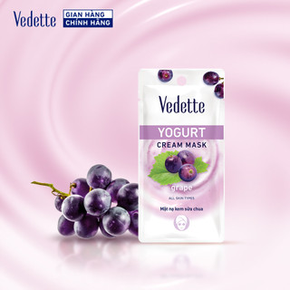 Mặt nạ kem sữa chua Nho Vedette 10ml *DƯỠNG ẨM VÀ TƯƠI TRẺ*