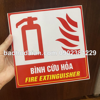 Bảng fomex bình chữa cháy, bình cứu hỏa 20 x 20cm