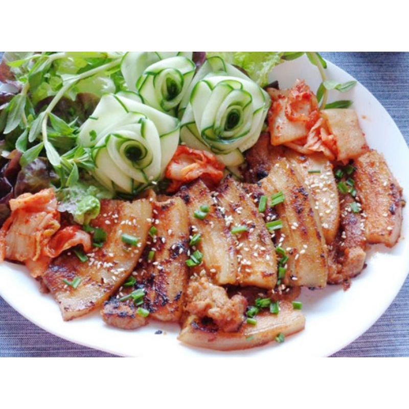 Ba chỉ heo cắt lát dày 5mm, thích hợp để nướng,khay 500g