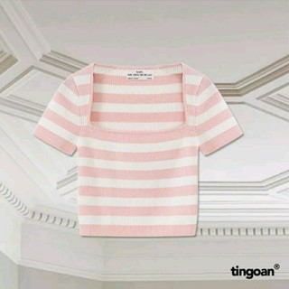Áo len xù croptop Bora Bora hồng Tingoan