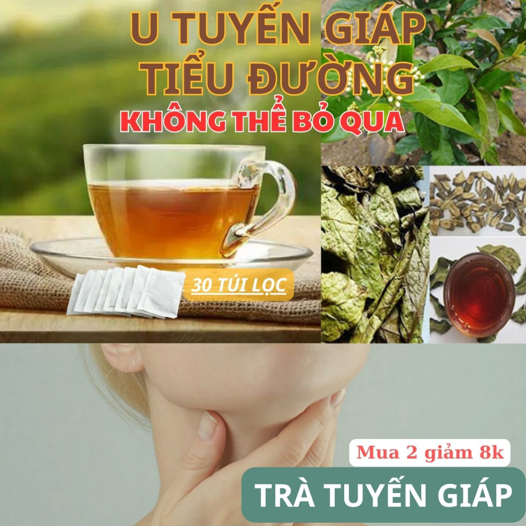Trà tuyến giáp tiêu U túi lọc thảo dược đào thải khối U phục hồi tuyền giáp bổ sung I ốt cho cơ thể giảm sưng bướu cổ