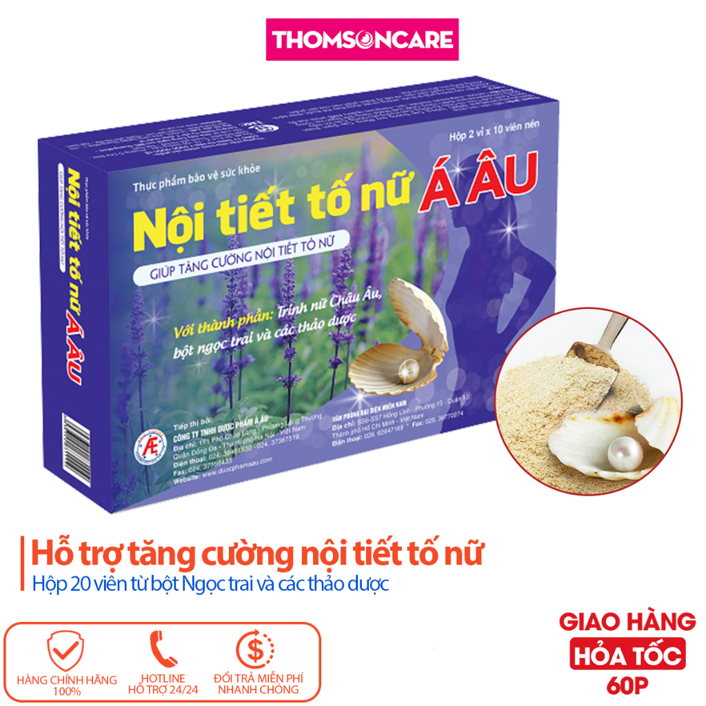 Viên uống nội tiết tố nữ Á Âu 20v (HSD T3-2024) Tăng cường nội tiết tố nữ, giảm mệt mỏi, tăng cường sinh lý từ thảo dược