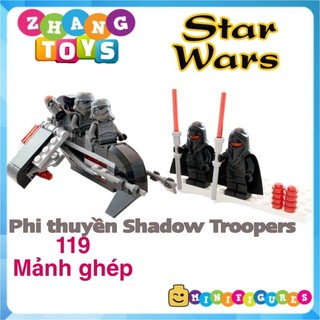 Đồ chơi Xếp hình Star Wars phi thuyền vận chuyển Imperial Trooper Transport 4 lính Minifigures K-002