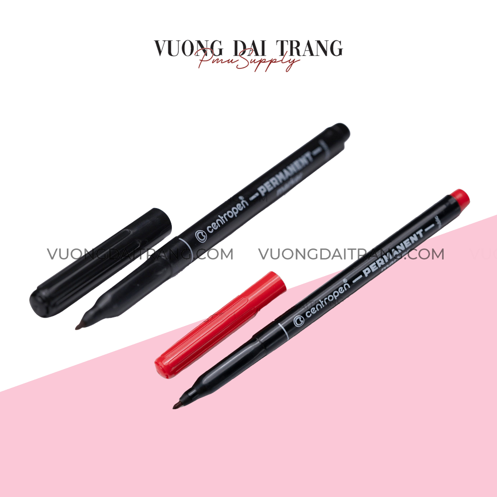 Bút định hình Centropen đỏ đen, định hình khuôn mày môi mí