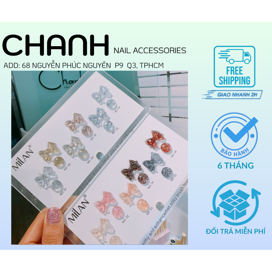 SET SƠN Gel MILAN 6 Màu THạch Nhũ Xà Cừ SIÊU HOT.