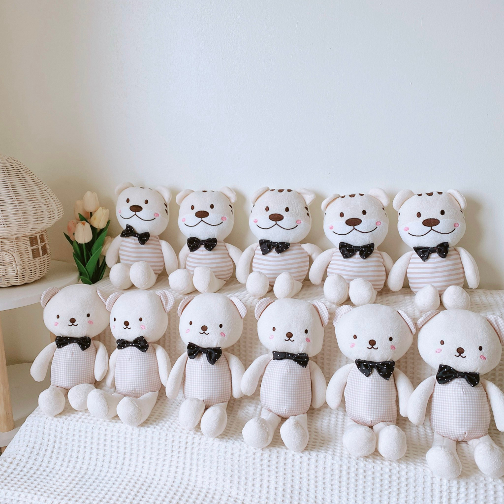Thỏ/Gấu Organic Style Hàn Dễ Thương An Toàn Cho Bé