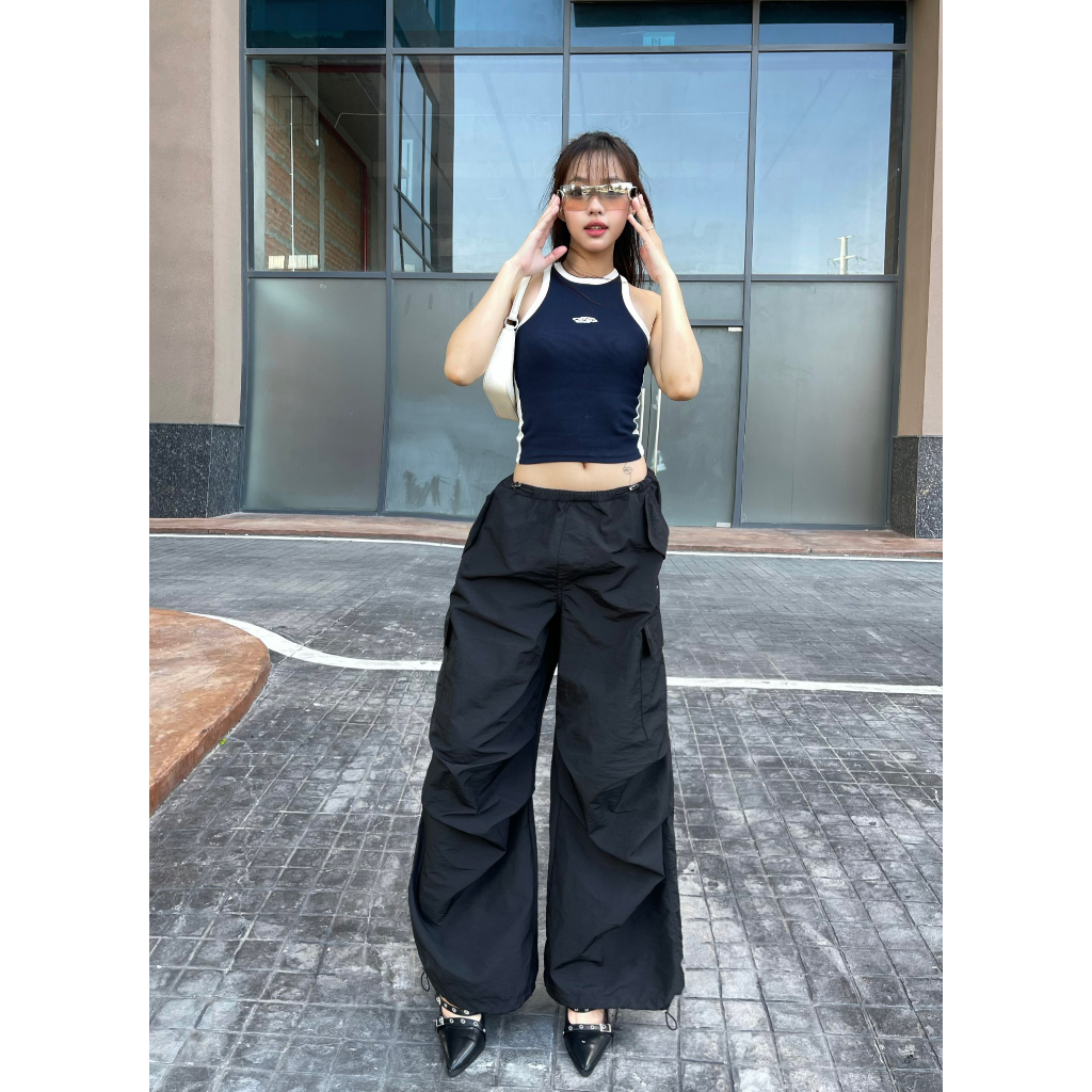 Aither Studio Parachute Pant Beige/Black