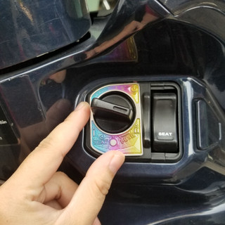 Tem logo dán ổ khóa titan dành cho ổ smartkey vision 2019 - 2023, vario đời mới, ab 125 2023, ab 150, ab 160