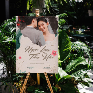 Bảng Welcome Đám Cưới, Biển Chào Trang trí Đám Cưới, Biển welcome đám cưới, Biển in hình Cô Dâu Chú Rể,...