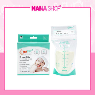 Túi trữ sữa cao cấp Sunmum Premium có cảm ứng nhiệt ( Hộp 20 túi 240ml )