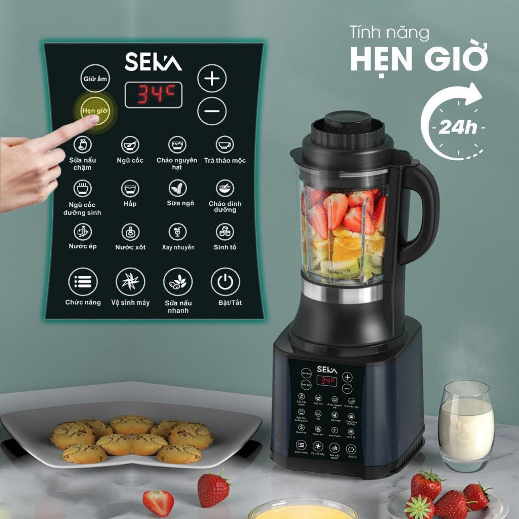 Máy xay sữa hạt SEKA E400 Cao Cấp 1750ml Đa năng với 14 chức năng ưu Việt - Bảo hành 24 tháng