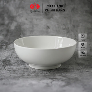 Bát tô bầu sứ Minh Châu trắng trơn