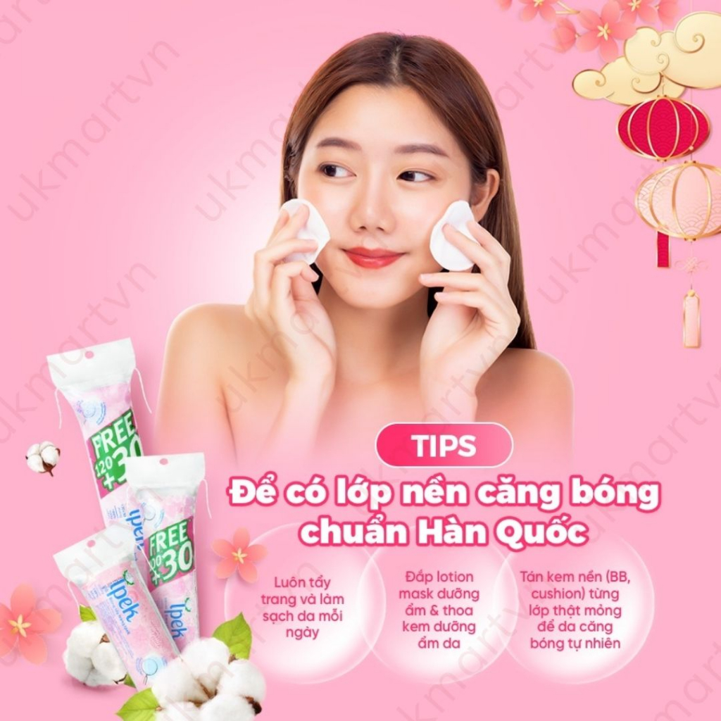 Combo 5 Bông Tẩy Trang Ipek 80 Miếng